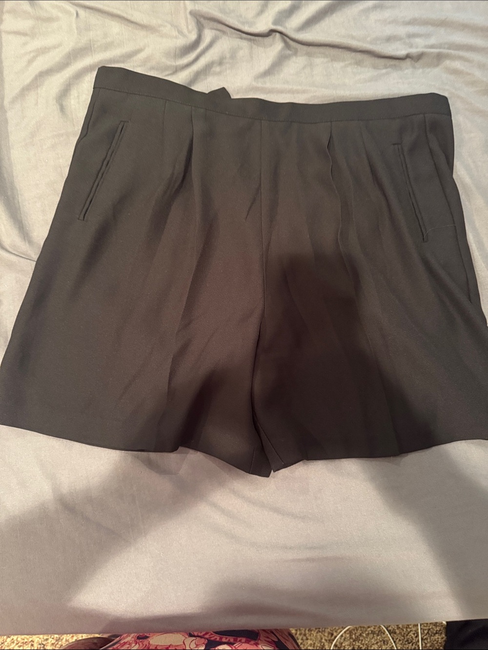 Women's Black Tailored High-Waist Bermuda Shorts